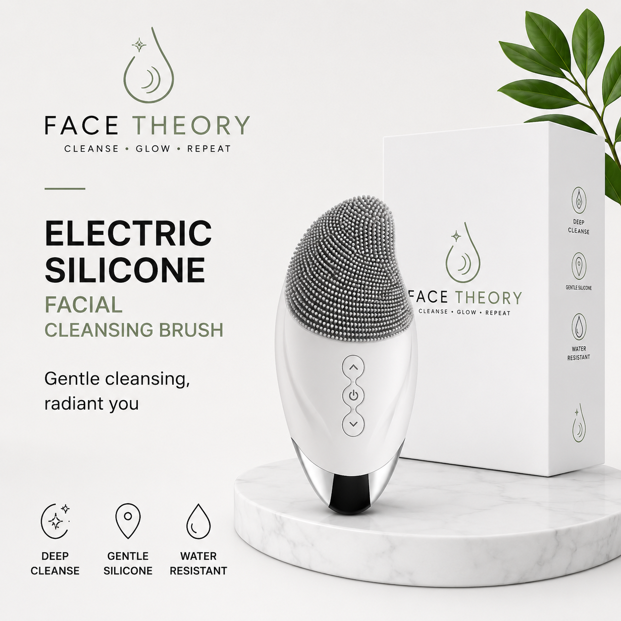 Face Theory™ Electric Silicone Facial Cleansing Brush